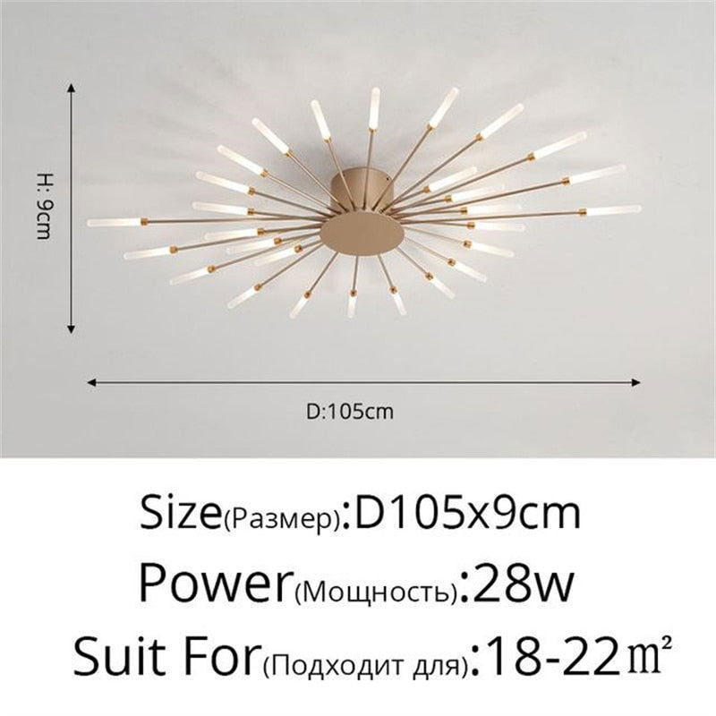 Premium Nordic Styled Firework Shape Ceiling Light - Laven Club