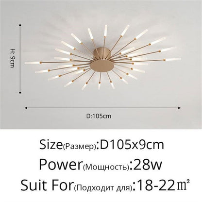 Premium Nordic Styled Firework Shape Ceiling Light - Laven Club