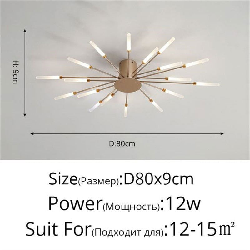Premium Nordic Styled Firework Shape Ceiling Light - Laven Club