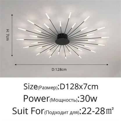 Premium Nordic Styled Firework Shape Ceiling Light - Laven Club