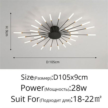 Premium Nordic Styled Firework Shape Ceiling Light - Laven Club