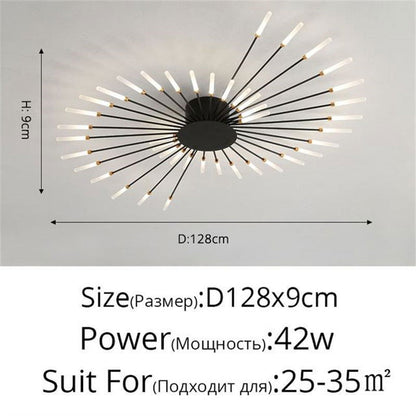 Premium Nordic Styled Firework Shape Ceiling Light - Laven Club