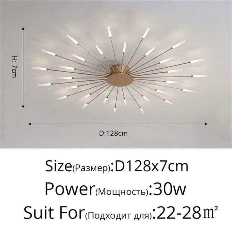 Premium Nordic Styled Firework Shape Ceiling Light - Laven Club