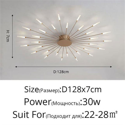 Premium Nordic Styled Firework Shape Ceiling Light - Laven Club