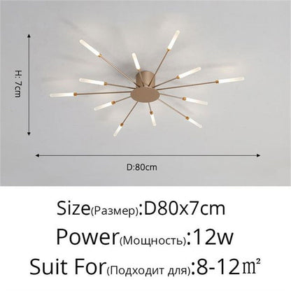 Premium Nordic Styled Firework Shape Ceiling Light - Laven Club