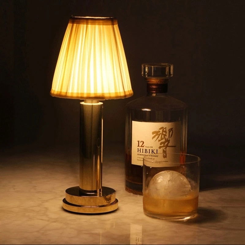 RemiLamp - LED Rechargeable Cordless Metal Table Lamp - Laven Club