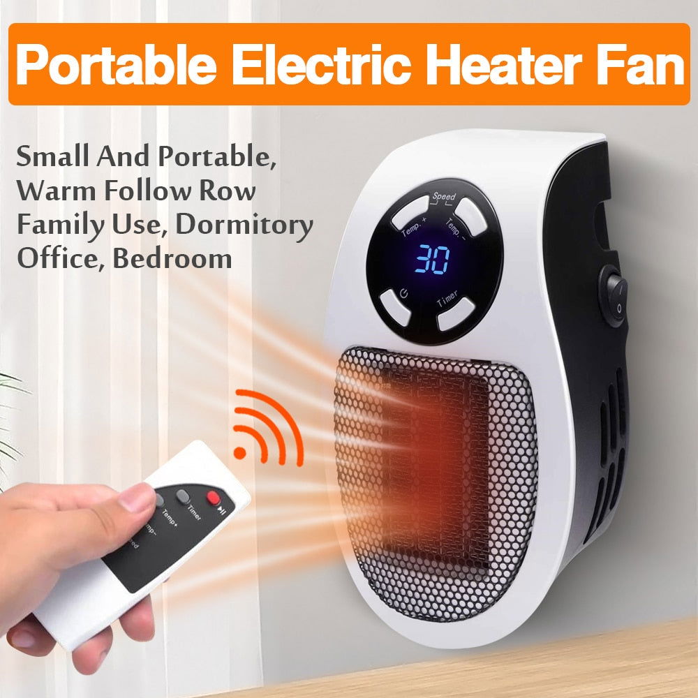 The HandyHeater- Mini Electric Heater w/ Remote - Laven Club