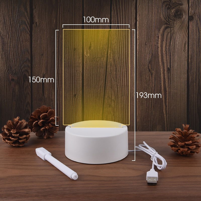 Rewritable Night Light with Message Board - Laven Club