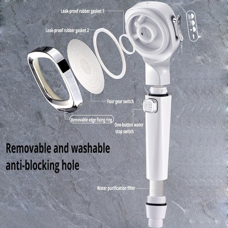 ShowerBoost - 4 Modes High Pressure Shower Head - Laven Club