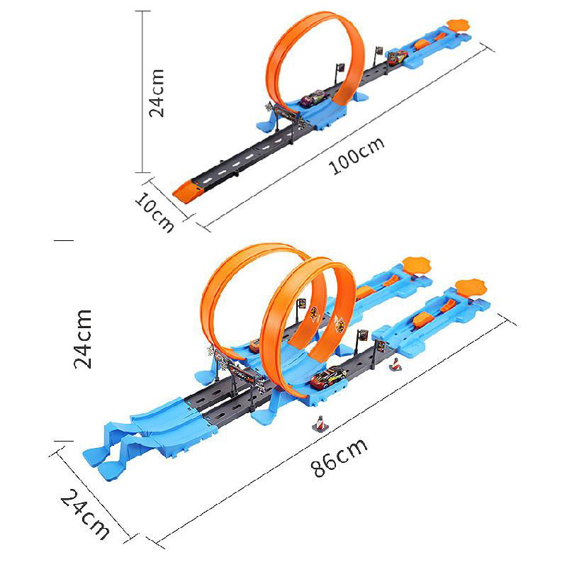 SpeedTrack - Loop Stunt Double Car Wheels Track Set - Laven Club