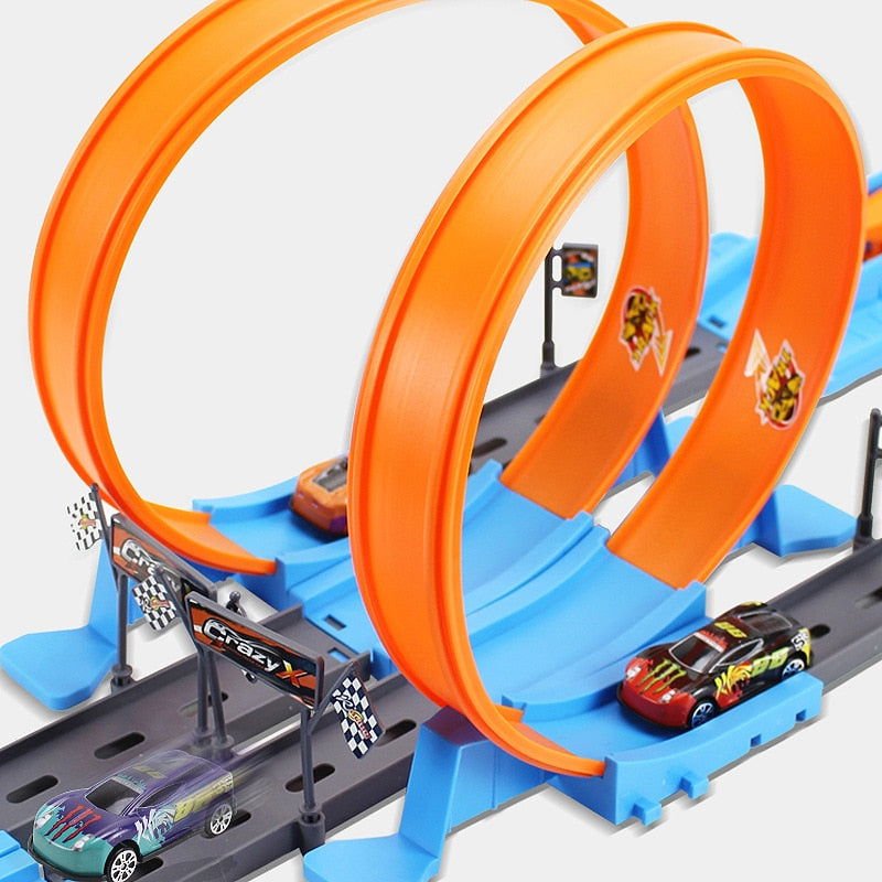 SpeedTrack - Loop Stunt Double Car Wheels Track Set - Laven Club