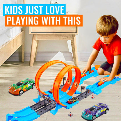 SpeedTrack - Loop Stunt Double Car Wheels Track Set - Laven Club