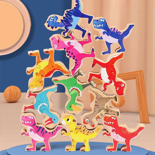 Stacked  Dinosaur Balancing Game - Laven Club