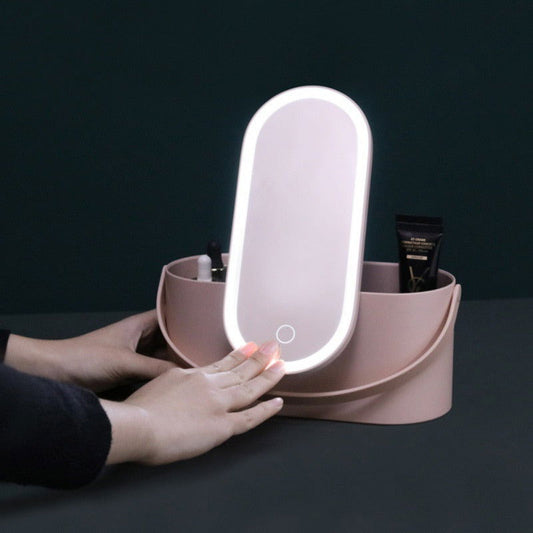 Travel Makeup With LED Light Up Mirror - Laven Club