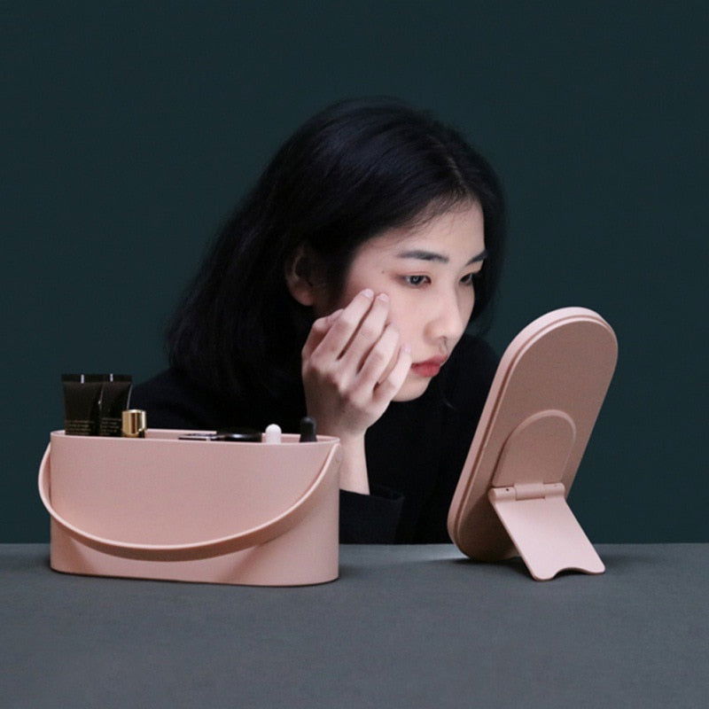 Travel Makeup With LED Light Up Mirror - Laven Club