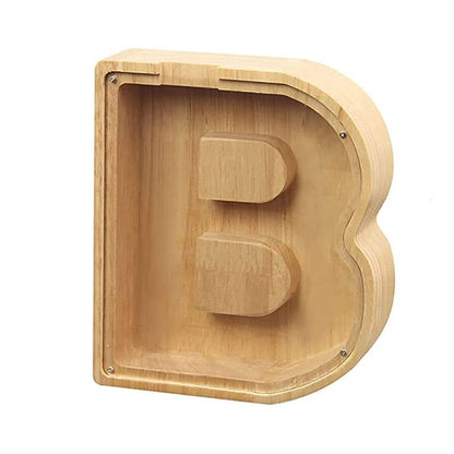 WOODEN ALPHABET PIGGY BANK - Laven Club