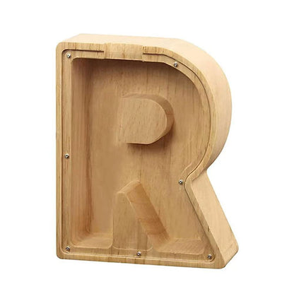 WOODEN ALPHABET PIGGY BANK - Laven Club