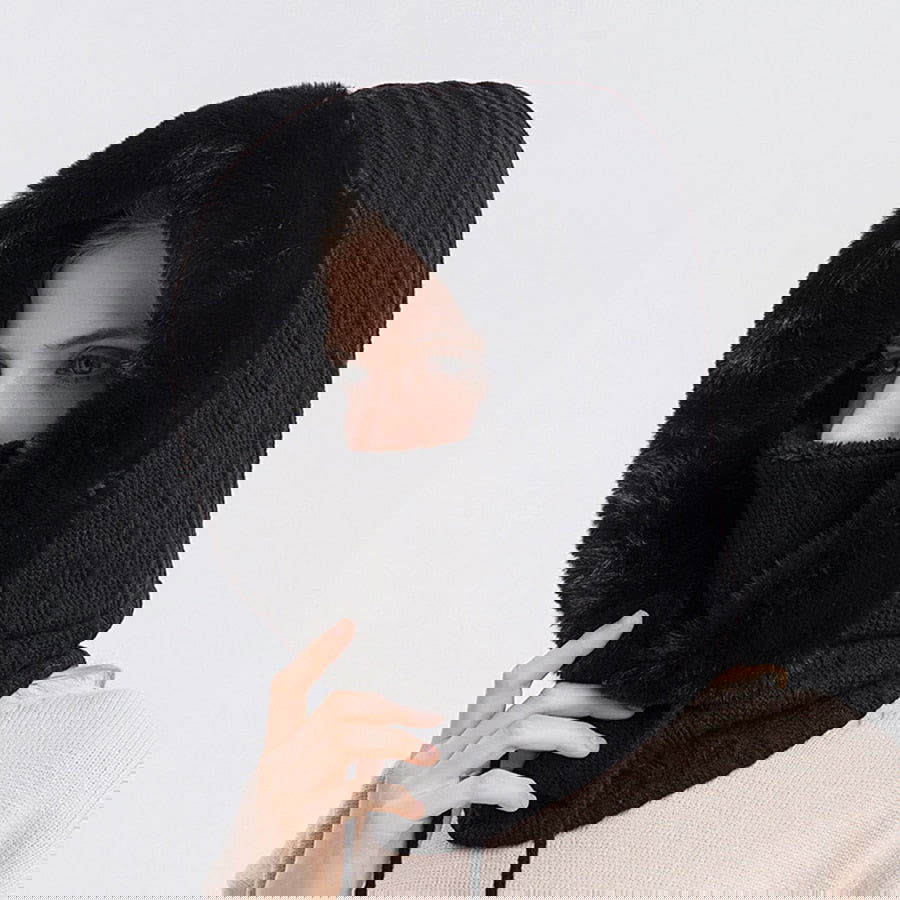 Winter Fur Cap Mask Set - Laven Club