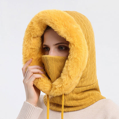 Winter Fur Cap Mask Set - Laven Club