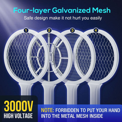 ZapDisc - 6 In 1 LED Display Smart Electric Mosquito Swatter - Laven Club