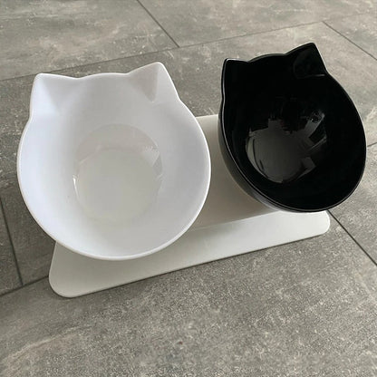 Non-Slip Double Pet Bowl | Glass Pet Bowl | The Pets Beat